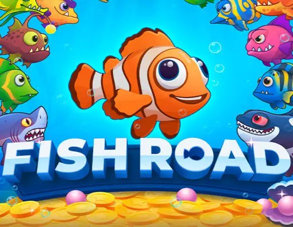 Fish Road slot logo by InOut at Westace Casino