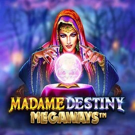 Madame Destiny Megaways online game logo by Pragmatic Play on westacecasinoo.com